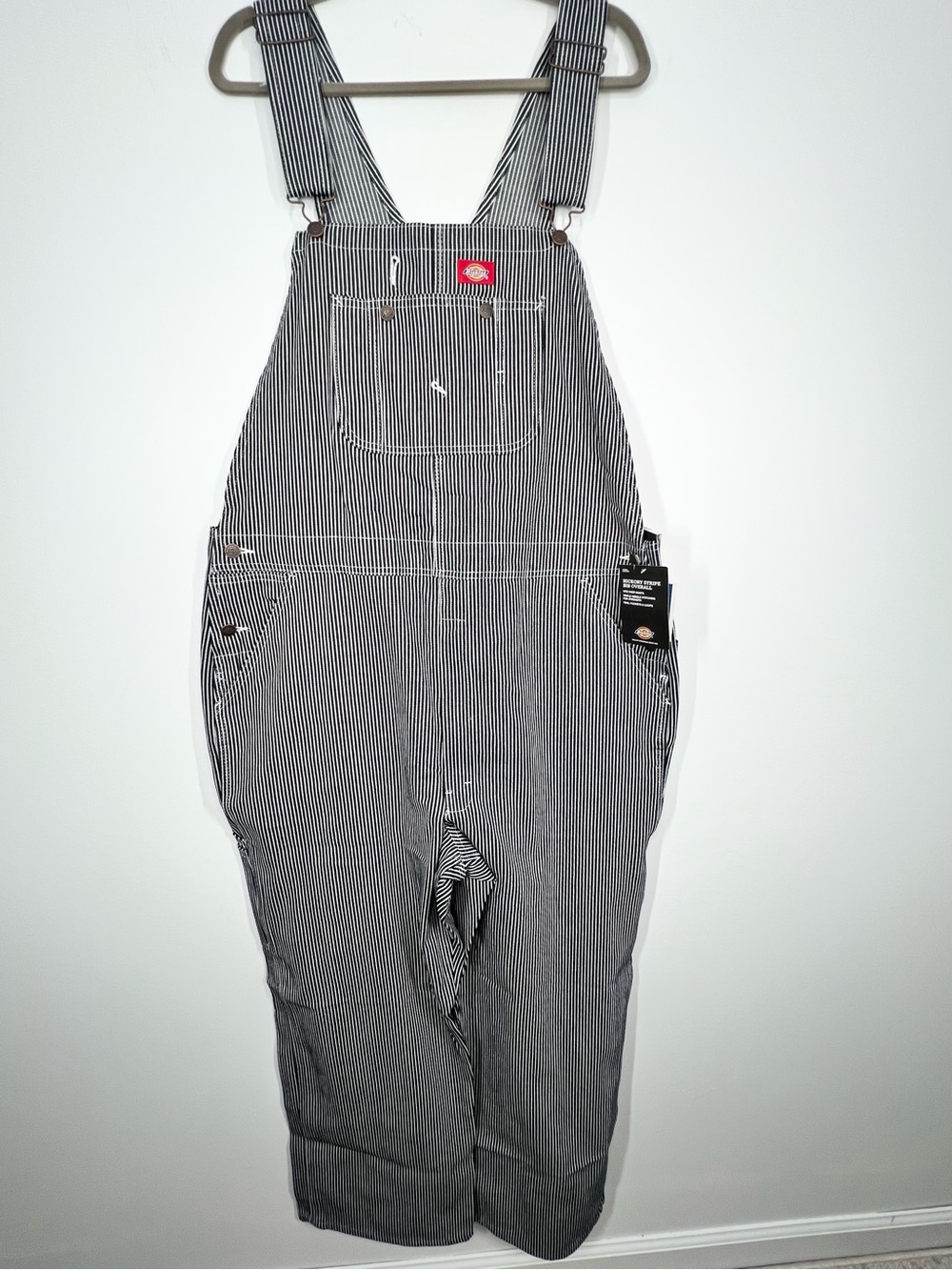 NWT Dickies Hickory Stripe Bib Overall Railroad Stripe 42x30